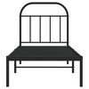vidaXL Bed Frame Black Powder-Coated Steel Small Single Durable