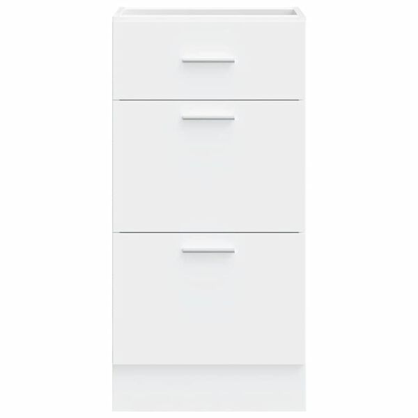 vidaXL Bottom Cabinet White Engineered wood Standard Adjustable Feet