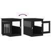 vidaXL Dog Crate Furniture Black Engineered wood and steel