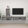 vidaXL TV Cabinet Set Concrete Grey Engineered Wood TV Cabinet Set