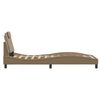vidaXL Bed Frame "Viana" without Mattress Cappuccino 35.4"x74.8" Faux Leather