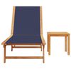 vidaXL Sun Lounger Blue Solid Acacia wood with oil finish Large