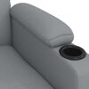 vidaXL Recliner Chair Light Gray 100% Polyester Fabric, Wood, and Metal