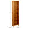 vidaXL Bookcase Natural Oak Solid Oak Wood Six-Tier Bookcase