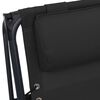 vidaXL Folding Deck Chairs 2 pcs Textilene Black