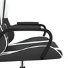 vidaXL Gaming Chair Black and White Faux leather, metal, plywood, foam