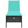 vidaXL Patio Sun Lounger Black, Cream White