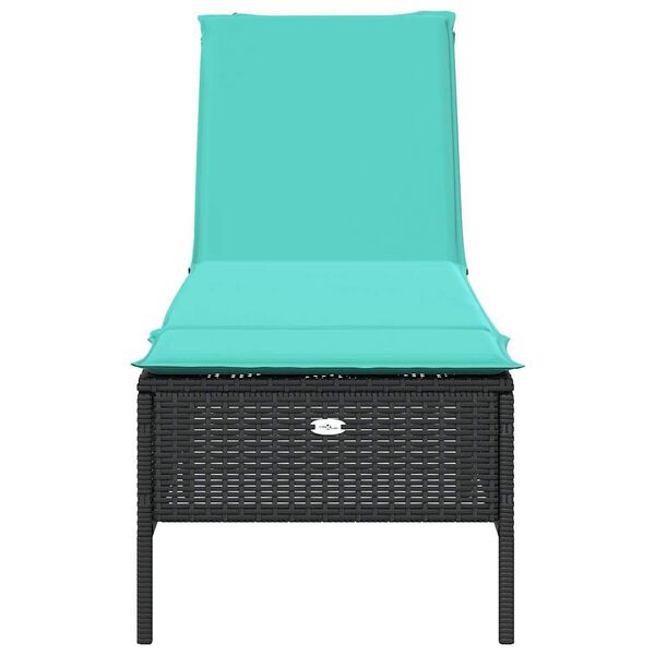vidaXL Patio Sun Lounger Black, Cream White