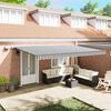 vidaXL Retractable Awning Anthracite and White