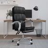 vidaXL Reclining Office Chair Black Faux leather, metal, plywood, foam
