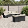 vidaXL Garden Sofa Set Black, cream white
