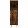 vidaXL Bathroom Cabinet Smoked oak Engineered wood Tall Bathroom Cabinet