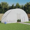 vidaXL Greenhouse White Polyethylene, galvanized steel 19.7x6.6x9.4 ft