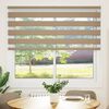 vidaXL Zebra Blind Sand brown 100% Polyester, Aluminum 61 x 59 in