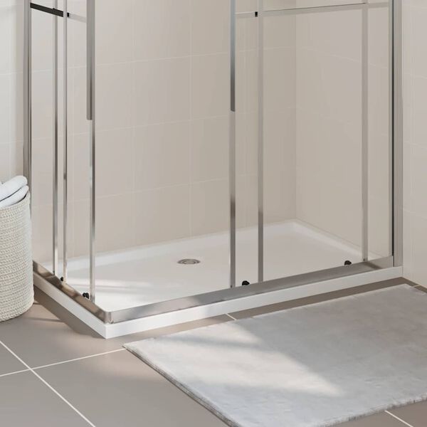 vidaXL Rectangular ABS Shower Base Tray White 27.6"x47.2"