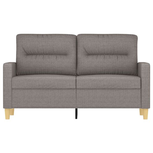 vidaXL 2-seater Sofa Taupe Polyester 55.1 in Modern 2-Seater Sofa