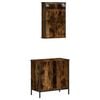vidaXL Bathroom Furniture Set Smoked Oak