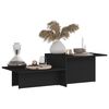 vidaXL Coffee Table Black Engineered Wood 43.9 x 19.7 x 13.0 in