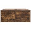 vidaXL Coffee Table Smoked oak Engineered wood 39.4 x 39.4 x 15.7 in