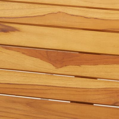 vidaXL Bar Stools 2 pcs Solid Teak Wood and Stainless Steel