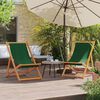 vidaXL Folding Beach Chair Set of 2 Green