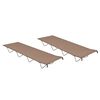 vidaXL Camping Bed Set of 2 Taupe 600D Oxford Fabric, Steel