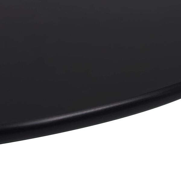 vidaXL Table Top Black Tempered Glass 31.5 in Table Top Round