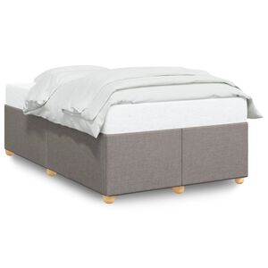 vidaXL Bed Frame Taupe Polyester Small Double Bed Frame Rectangular