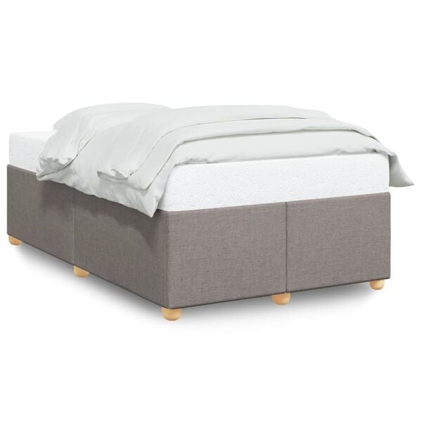 vidaXL Bed Frame Taupe Polyester Small Double Bed Frame Rectangular