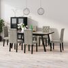 vidaXL Dining Chairs 6 pcs Light Gray Velvet