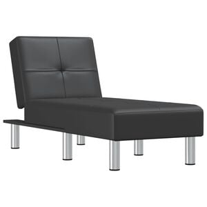 vidaXL Chaise Lounge Black