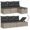 vidaXL Garden Sofa Set Light Grey