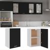 vidaXL Hanging Cabinet Black Engineered wood Medium Hanging Cabinet