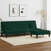 vidaXL Sofa Set Dark Green Velvet, Foam, Wood, Plastic 2 Piece
