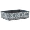 vidaXL Countertop Basin Black and Blue Rectangular 18.1x14.0x5.1" Ceramic