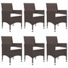 vidaXL Garden Dining Set Brown and Cream White