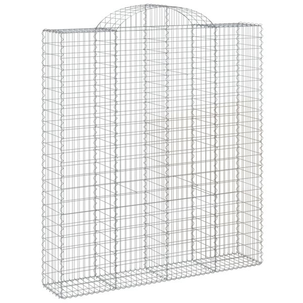 vidaXL Gabion Basket Set of 10 Silver Galvanized iron
