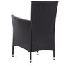 vidaXL Garden Table And Chair Black