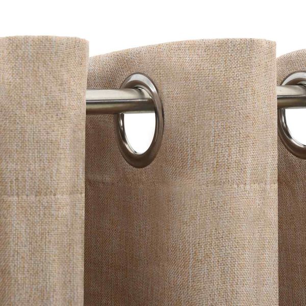 vidaXL Linen-Look Blackout Curtains with Grommets 2pcs Beige 140x96.5 "