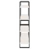 vidaXL Book Cabinet White Solid pine wood, metal Medium