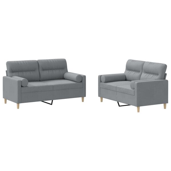 vidaXL Sofa Set Light grey