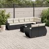 vidaXL Garden Sofa Set Black