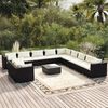 vidaXL Garden Lounge Set Black