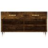 vidaXL Shoe Bench Smoked oak Engineered wood, iron Medium Shoe Bench