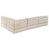 vidaXL Modular Sofa 4 pcs Cream Fabric