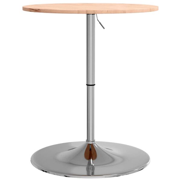 vidaXL Bar Table Beech Solid Beech Wood Height Adjustable Bar Table