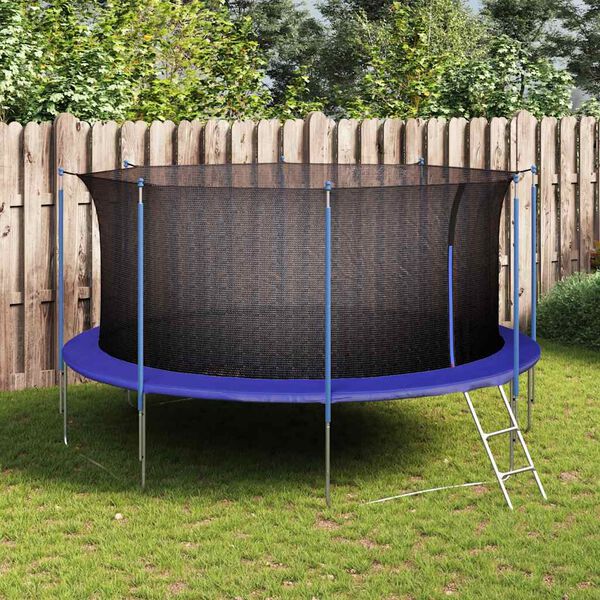 vidaXL Safety Net Black Polyethylene 14 ft Sturdy Trampoline Safety