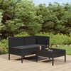 vidaXL Garden Furniture Set Black