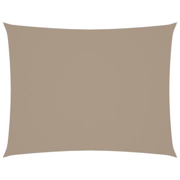 vidaXL Sunshade Sail Oxford Fabric Rectangular 6.6x11.5' Taupe