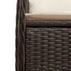 vidaXL 5 Piece Patio Bistro Set with Cushions Brown Poly Rattan